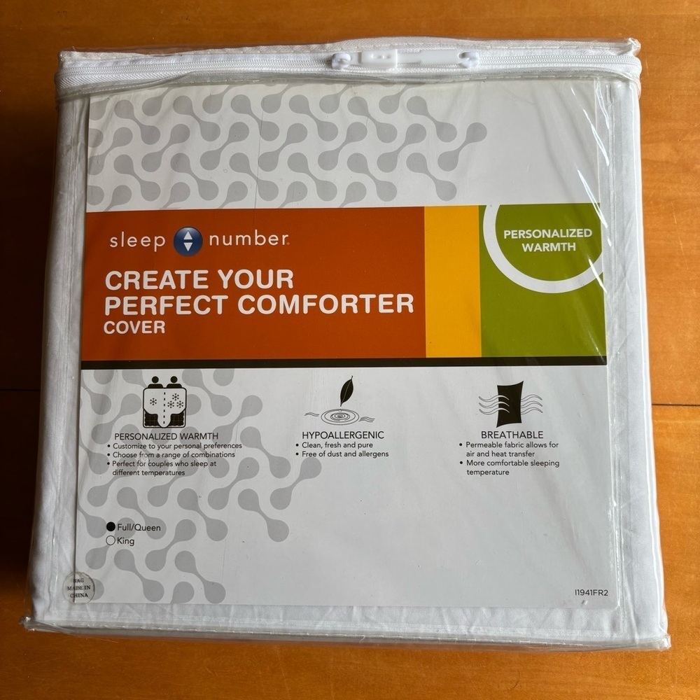 Sleep number create your own personal comforter duvet cover queen NWT